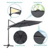 Sonkuki Outdoor 11FT Round Offset Patio Cantilever Aluminum Umbrella - 4 of 4