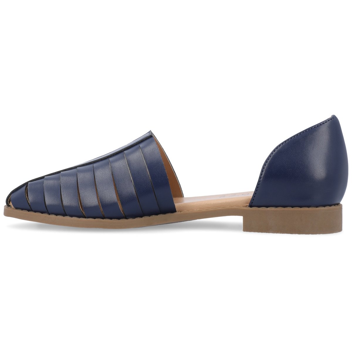 Обувь Journee Collection Women's Anyah Ankle Cuff Slip On Almond Toe Flats Blue 8 — фото 2