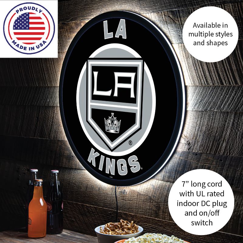 Evergreen Ultra-Thin Edgelight LED Wall Decor, Round, Los Angeles Kings- 23 x 23 Inches Made In USA, 5 of 7