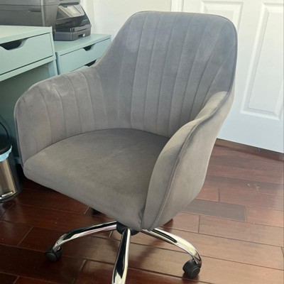 Yaheetech Modern Velvet Desk Chair Soft Height-adjustable 360°swivel  Computer Chair : Target