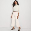 Lands' End Women's Crepe High Rise Patch Pocket Wide Leg Crop Pants - 4 of 4
