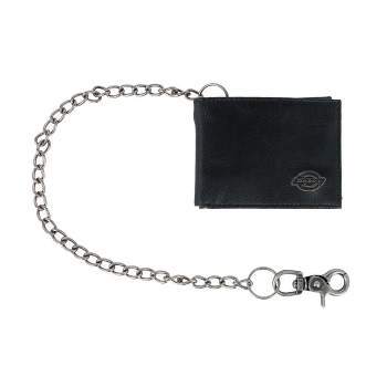 Dickies Men's Leather Bifold Chain Wallet