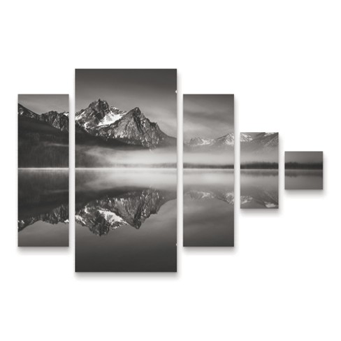 Trademark Fine Art Alan Majchrowicz Moonset On Mcgown Peak 5 Piece ...