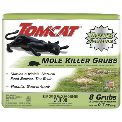 Tomcat Mole Killer Grub Formula Pesticide - 8ct