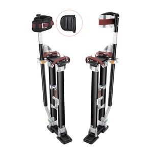 VEVOR Drywall Stilts, 24''-40'' Adjustable Aluminum Tool Stilts with Protective Knee Pads, Non-slip Work Stilts for Sheetrock Painting, Black - 1 of 4