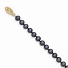 Black Bow Jewelry 5-6mm, Black FW Cultured Pearl & 14k Yellow Gold Clasp Necklace - 2 of 4