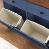ORRD Farmhouse 20 Gallon Trash Cabinet with Tilt-Out Bins & Hideaway Drawer, Barn Door Style Recycling Station for Kitchen/Laundry（Black） - 2 of 4