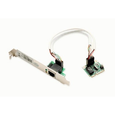 Syba Gigabit Ethernet Mini PCI Express PCI-E Network Controller Card 10/100/1000Mbps RJ45 LAN NIC Card RTL8168C chipset