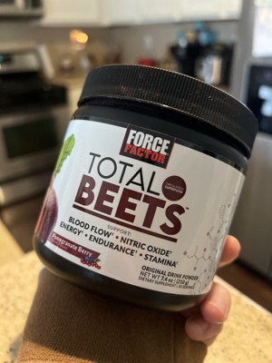 Force Factor Total Beets, Original Drink Powder, Pomegranate Berry, 7.4 ...