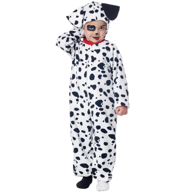 California Costumes Dalmatian Puppy Fleece Jumpsuit Toddler Costume, 1 of 3