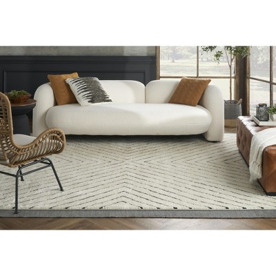 Charcoal Rectangular 7' x 10' Easy-Care Synthetic Area Rug