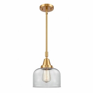 Bell - 1 Light Stem Hung Mini Pendant In Industrial Style-11.13 Inches Tall and 8 Inches Wide - 1 of 1