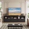 Modern TV Stand for up to 70"TV, Industrial TV Entertainment Center with 3 Drawers Shelves for Living Room, Bedroom, Vintage - 4 of 4