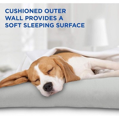 Gray and Blue Gel-Based Self Cooling Pet Bed