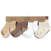 Touched by Nature Unisex Organic Cotton Socks with Non-Skid Gripper for Fall Resistance, Beige Neutral - 2 of 4