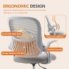 Tall Home Office Chair for Standing Desk with Adjustable Foot Ring, Ergonomic Mid Back Cushion Lumbar Support, Counter Height Chairs-The Pop Home - 3 of 4