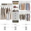 Besiost Closet Organizer System with Hanging Rods and Shelves, Wardrobe System with Drawers - 3 of 4