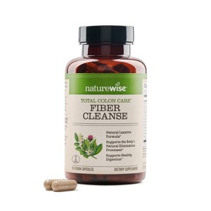 NatureWise Total Colon Care Fiber Cleanse - Natural Laxative Blend - Prebiotics, & Enzymes for Regularity, Digestion, Gut Health - 1 of 4
