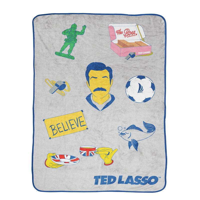 Twin Ted Lasso Kids&#39; Blanket Gray, 1 of 4
