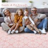 Modern Washable Area Rug for Living Room, Floral Area Rug with Non Slip Backing, Foldable Indoor Low Pile Carpet for Home - 4 of 4