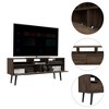 53.9" Manufactured Wood TV Stand with Four Legs, Three Open Shelves, Superior Top, and Two Internal Shelves for Living Room and Bedroom - 4 of 4