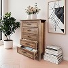Coucheta 44.8" Vintage Dresser - 5-Drawer Tall Storage Chest, Wooden Organizer for Closet, Kids Room & Nursery - 3 of 4