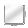 Lyngins 36x36 Square Wall Mirror, 4mm HD Glass Bathroom Mirror, Anti-Rust Aluminum Bathroom Decor, Shatterproof Mirrors for Bathroom Sink - 4 of 4