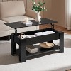 Yaheetech Modern Lift Top Vintage Coffee Table Accent Table w/Hidden Compartment & Storage For Home, Living Room, Reception Room, Office - image 2 of 4