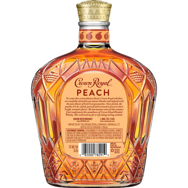 Crown Royal Peach Flavored Canadian Whisky - 750ml Bottle, 2 of 9
