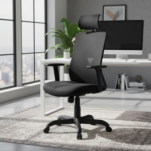 Homy Casa Ergonomic Office Chair with Adjustable Headrest and Armrests for Home Office, Black - 1 of 4