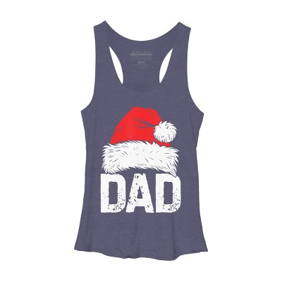 Women's Design By Humans Dad Santa Christmas By NekoShop Racerback Tank Top