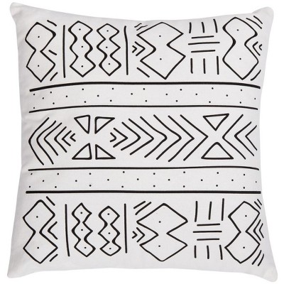 Kerra Pillow - Black/White - 18"X18" - Safavieh