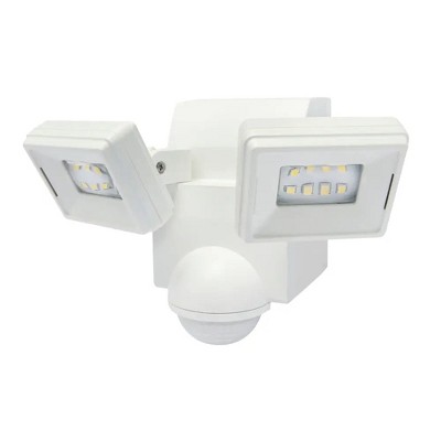 IQ America Motion Security Flood Light, Battery-Powered, 700 Lumen LED, Wall/Eave Mount for Shed, Storage, Attic, Garage, Grill Light, White