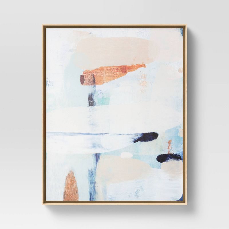 (Set of 2) 24&#34; x 30&#34; Abstract Framed Wall Art Canvas Beige - Project 62&#8482;, 3 of 10