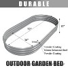 Cesicia 2PCS 6 x 3 x 1 FT Light Gray Oval Metal Raised Garden Beds - 2 of 4
