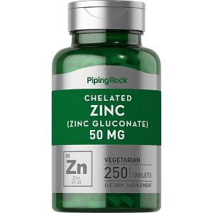 Piping Rock Chelated Zinc (Gluconate) 50 mg | 250 Tablets - 1 of 1