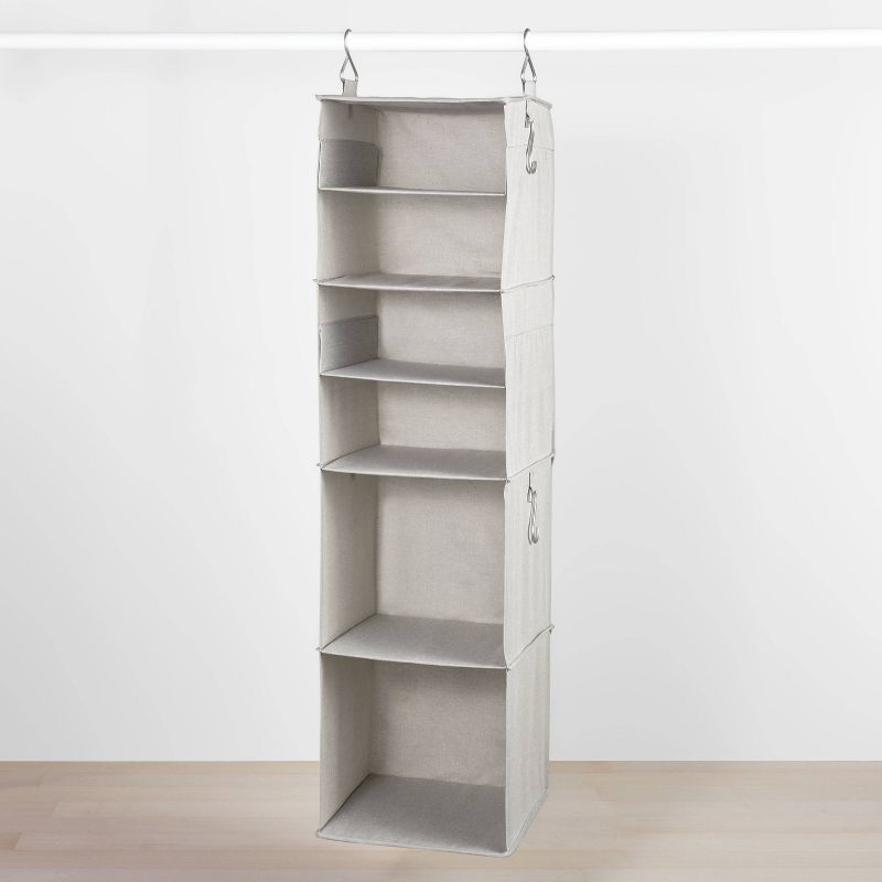 Hanging Fabric Storage Organizer Gray - Brightroom™, 1 of 6
