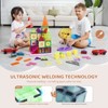 VEVOR Magnetic Tiles, 181 PCS Magnetic Building Blocks for Kids, Magnet Building Set with Car Bases/Ferris Wheel/Letter & Digital Cards - 3 of 4