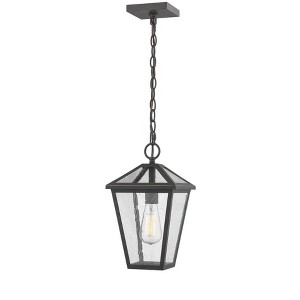 Talbot 1-Light Outdoor Chain Mount Ceiling Light - Classic Steel Fixture for Porch/Patio - 1 of 4