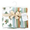 Hudson Baby Cotton Flannel Burp Cloths, Plants 10 Pack, One Size - 2 of 4