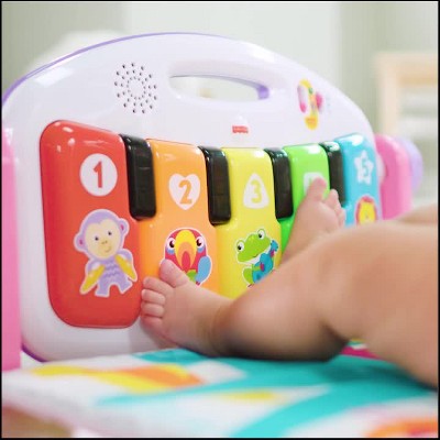 Fisher-Price Deluxe Kick & Play Piano Gym Baby Playmat with Electronic  Learning Toy, Pink 