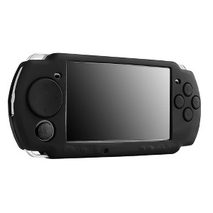 Insten Silicone Skin Case compatible with Sony PSP Slim 2000/3000, Black - 1 of 4