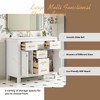 Dexmalle 36''Modern Freestanding Single Bathroom Cabinet with 4 Drawers & 2 Cabinets - 2 of 4