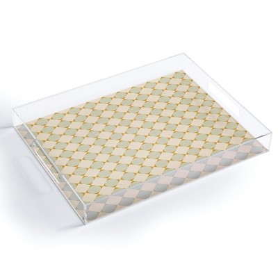 Colour Poems Retro Geometric Pattern Iii Medium Acrylic Tray - Deny ...