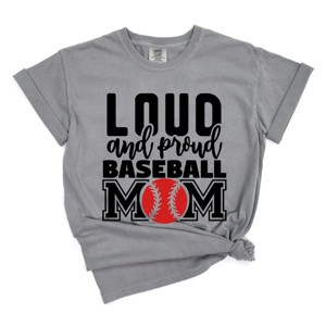 Simply Sage Market Loud And Proud Baseball Mom Garment Dyed Tee - 1 of 4