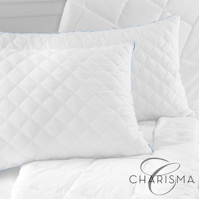 Charisma Gel-2 Hybrid Bed Pillow with Gel-Infused Memory Foam Clusters and Cooling Gel Beads