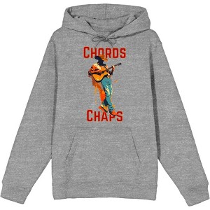 "Chords & Chaps" Cowboy Americana Adult Long Sleeve Hoodie - 1 of 2