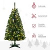 Whisen 5FT Prelit Artificial Christmas Tree with 365 Branches, 152 Colorful LED Lights, Auto Open - Green - 4 of 4