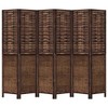 vidaXL Partition Screen 6 Panels Paulownia Wood Dark Brown - 4 of 4