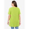 Woman Within Plus Size Perfect Short-Sleeve Shirred V-Neck Tunic - 3 of 4